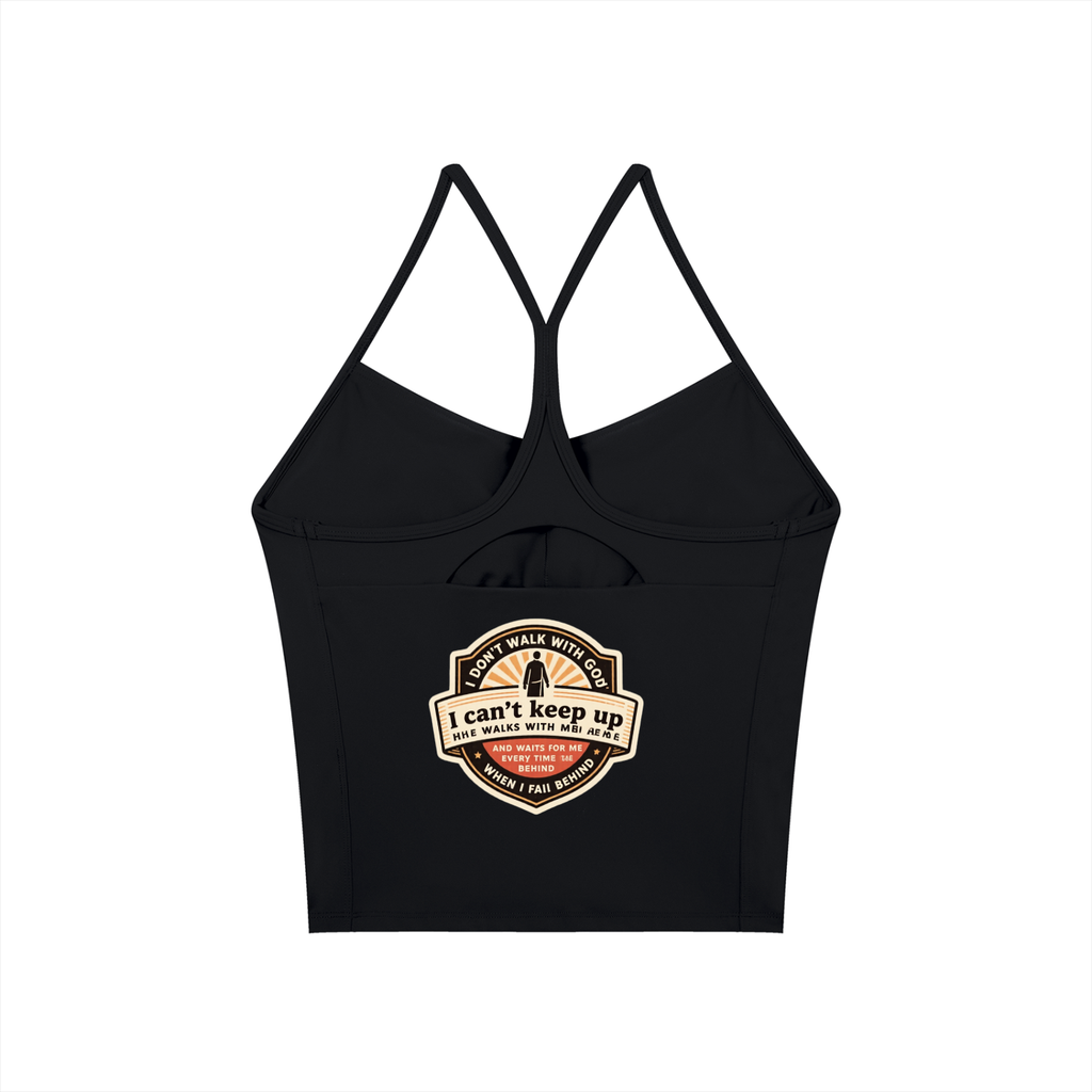 Women’s Solid Color Yoga Sports Bra Walk with Jesus